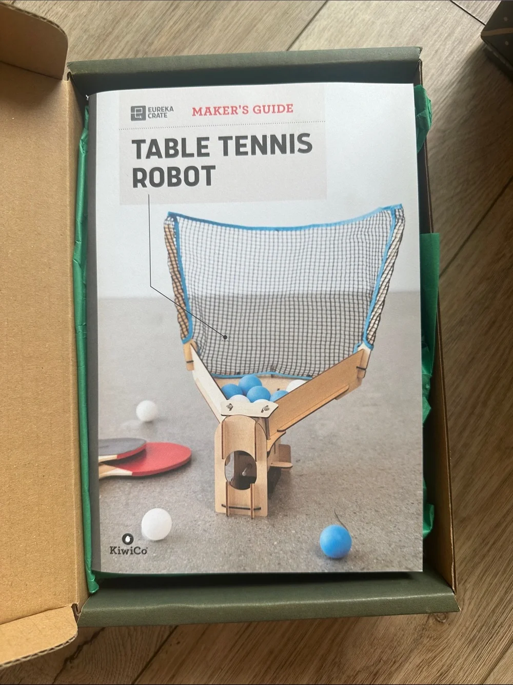 KiwiCo Eureka Crate Build-Your-Own Table Tennis Robot - Green